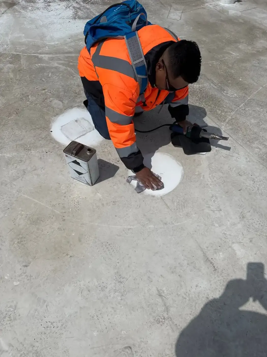Commercial roof inspection documented in Eaton
